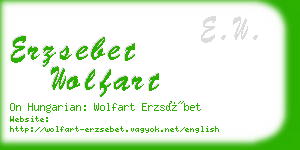 erzsebet wolfart business card